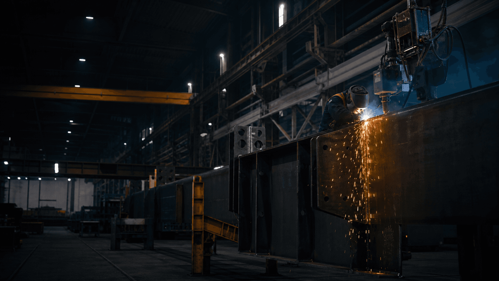 Precision welding on structural steel